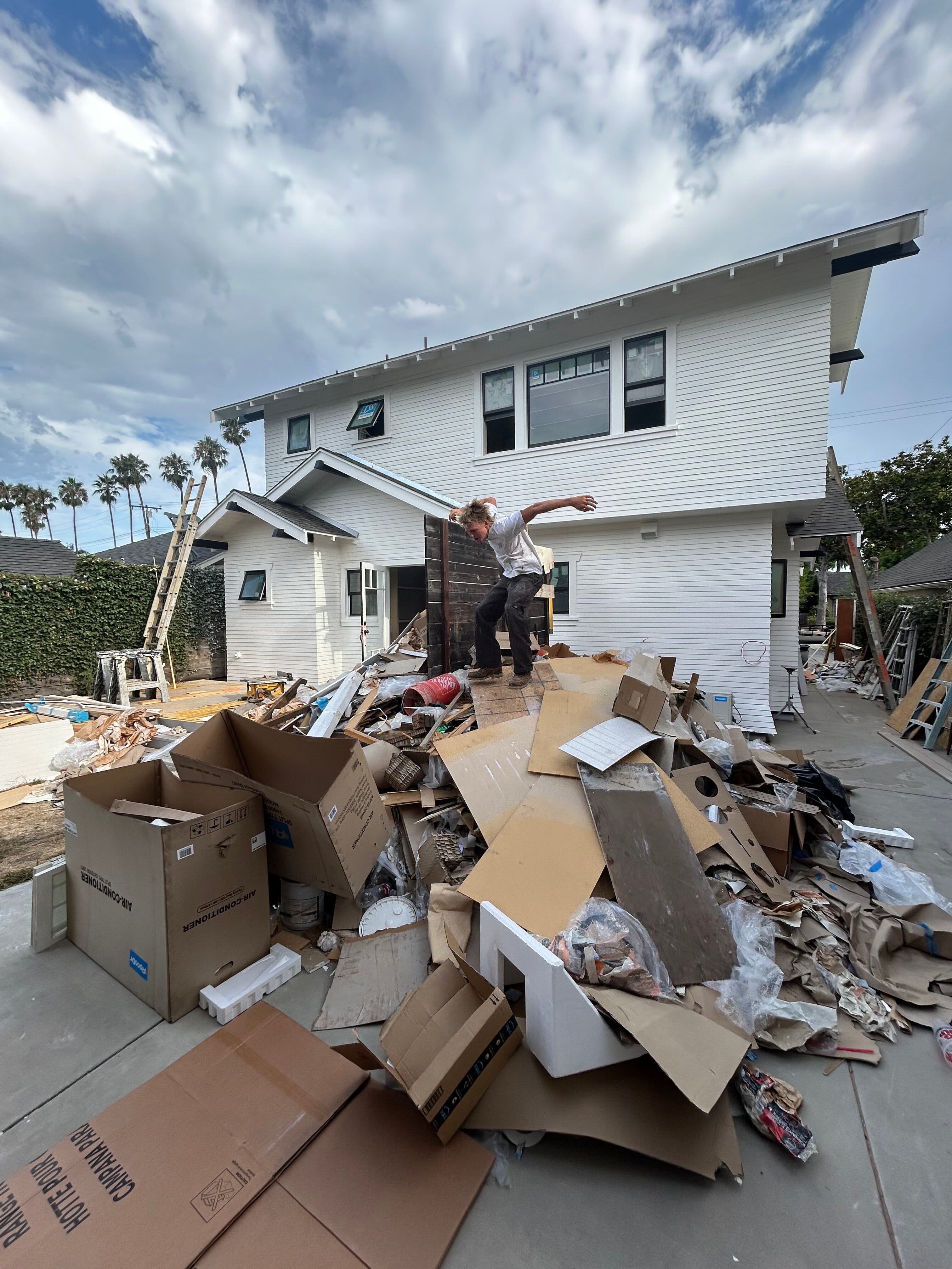 Owner performing a commercial cleanout